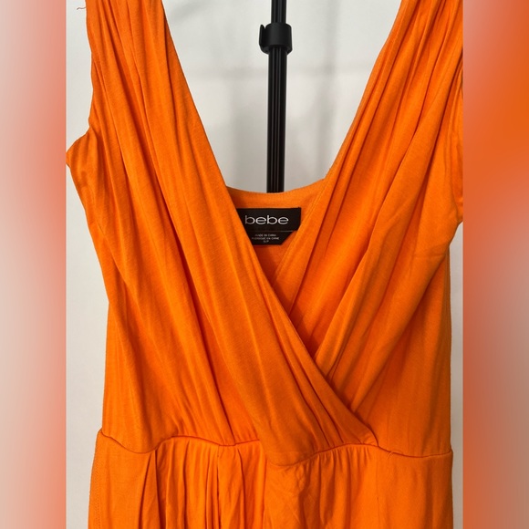 Orange wrap Dress - BEBE- size small - Picture 7 of 7